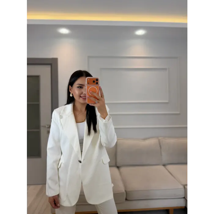 Tek Düğmeli İçi Astarlı Blazer Ceket