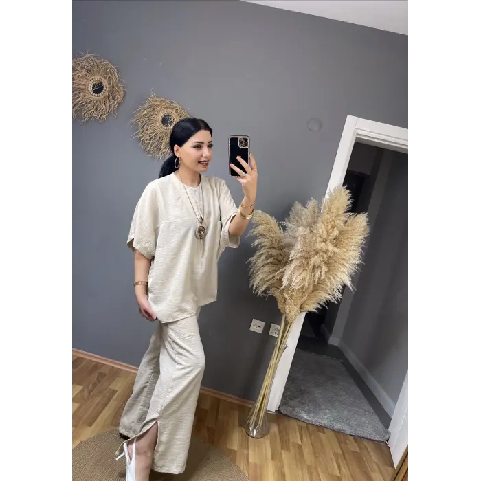 Teron Kolyeli Keten İkili Takım