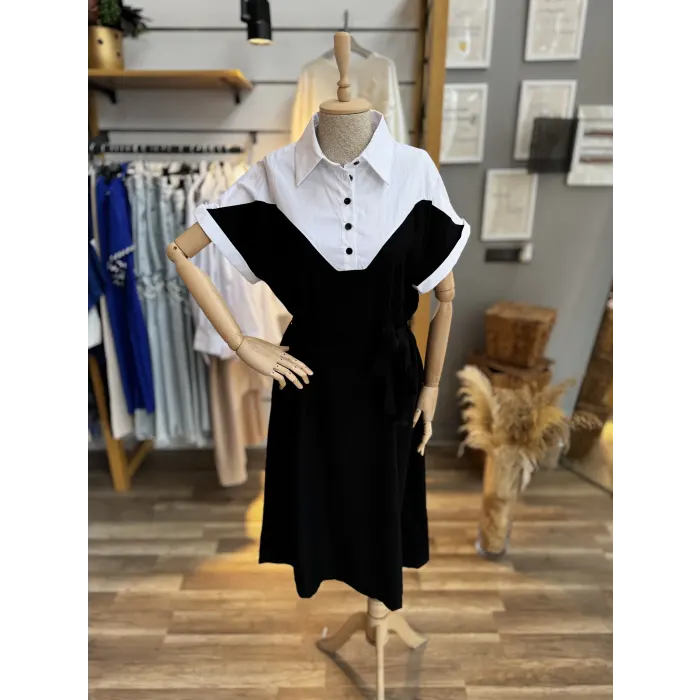 Tienda Kuşaklı Midi Boy Elbise