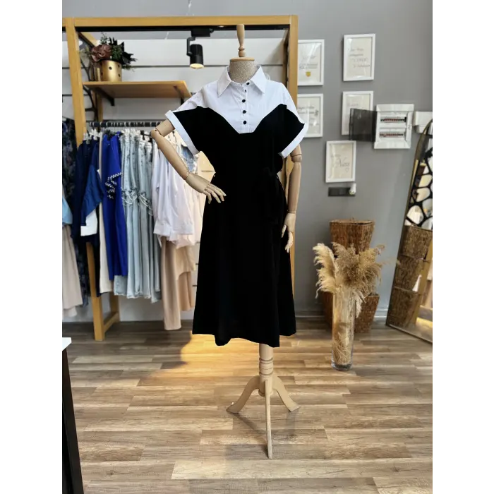 Tienda Kuşaklı Midi Boy Elbise