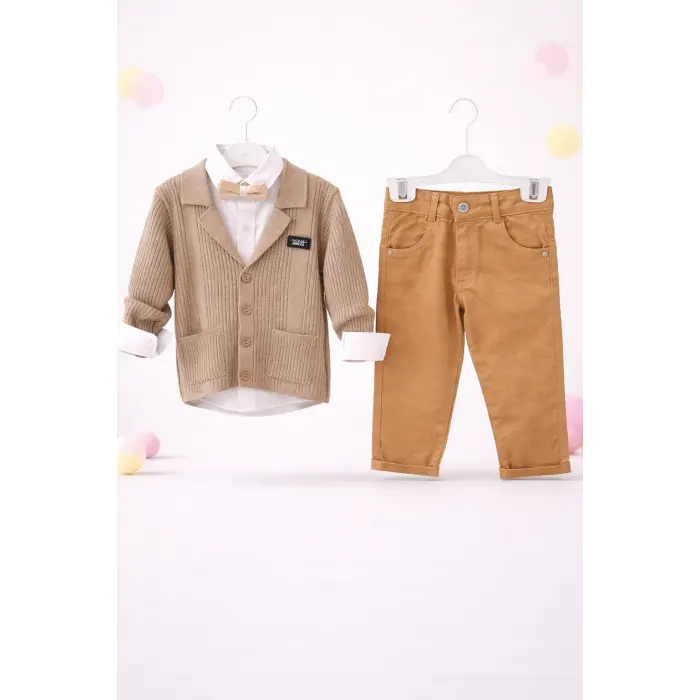 Triko Papyonlu Üçlü Takım 2/6 Yaş