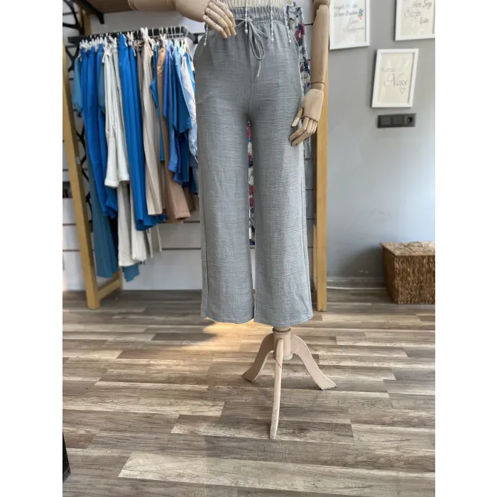 Vase Keten Palazzo Pantolon