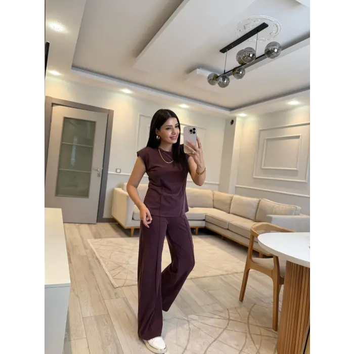 Vatkalı Modal Kumaş Bluz Pantolon Takım