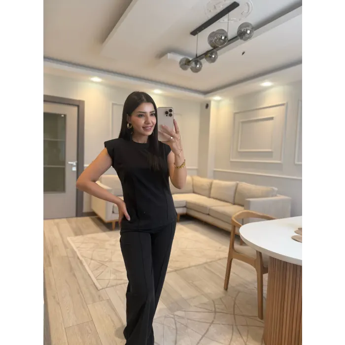 Vatkalı Modal Kumaş Bluz Pantolon Takım