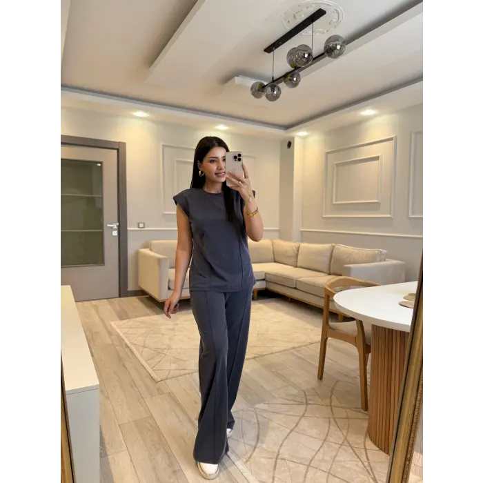 Vatkalı Modal Kumaş Bluz Pantolon Takım