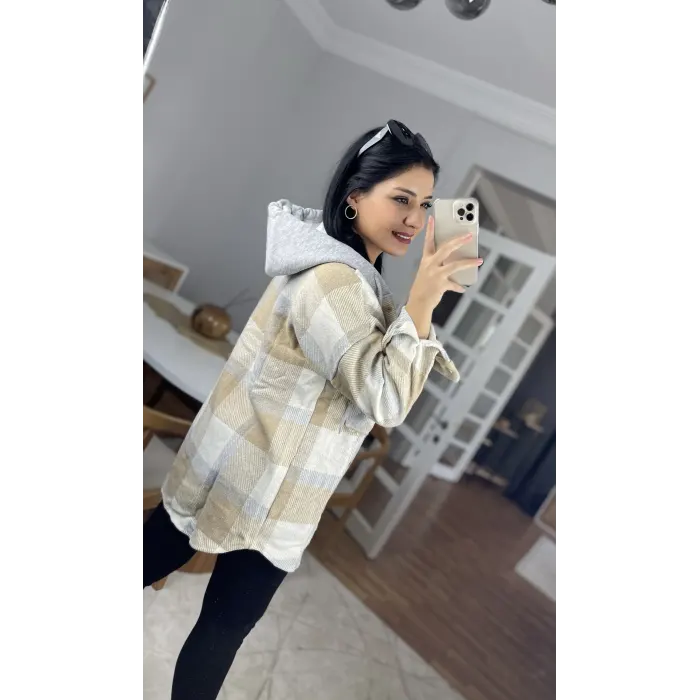 Warrix Ekose Kapüşonlu Gömlek