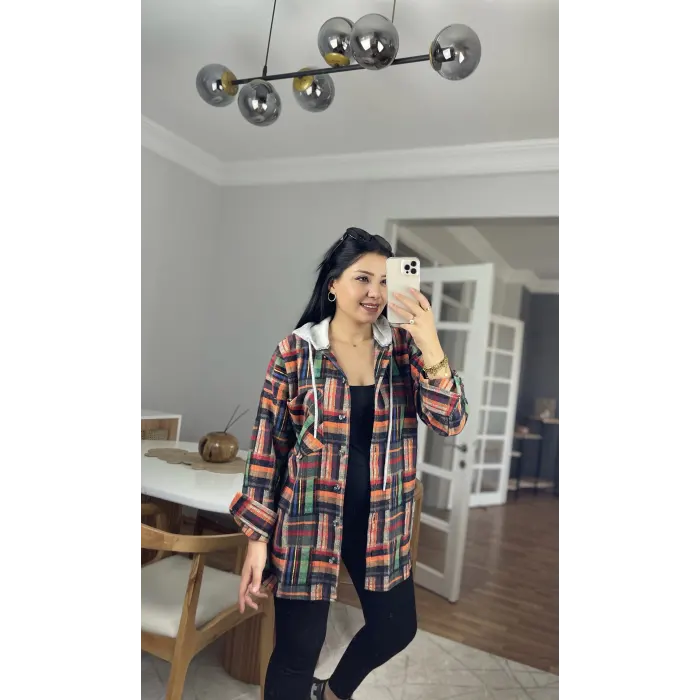 Warrix Ekose Kapüşonlu Gömlek