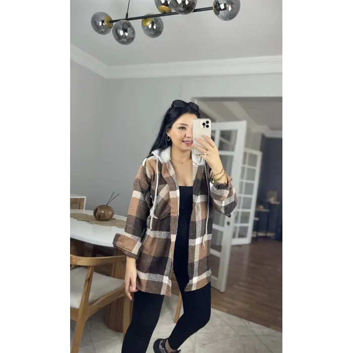 Warrix Ekose Kapüşonlu Gömlek