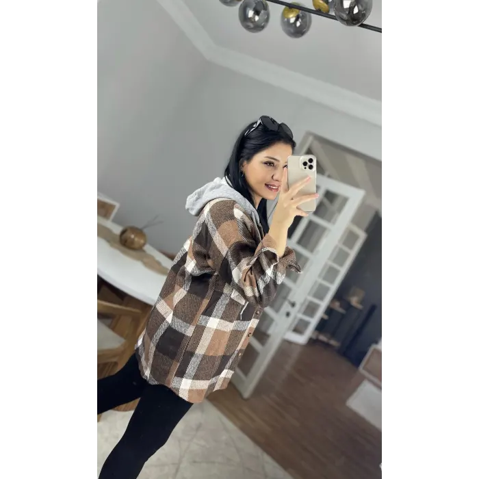 Warrix Ekose Kapüşonlu Gömlek