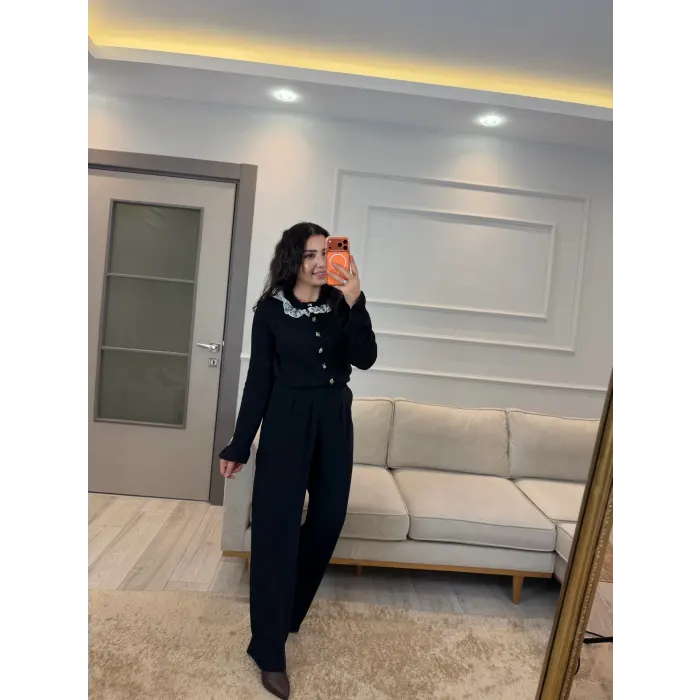 Yaka Güpür Detaylı Hıırka