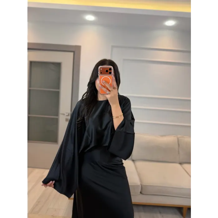 Yarasa Kol Saten Bluz