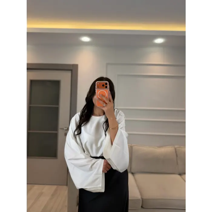 Yarasa Kol Saten Bluz