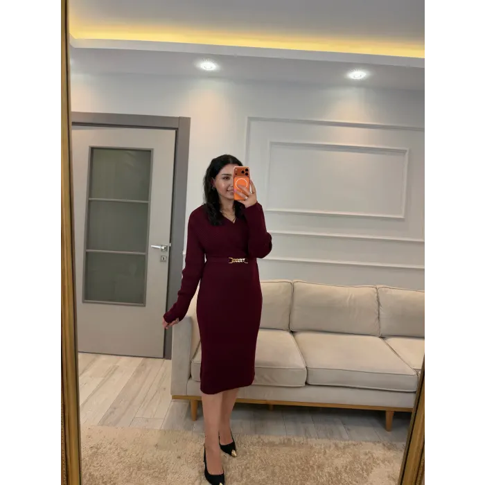 Zincir Detaylı Tasarım Elbise