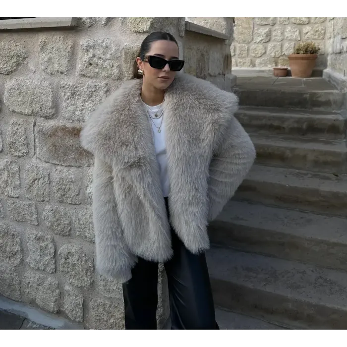 Zra Model İçi Astarlı Premium Kürk Ceket