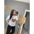 Abwel Fermuar Baskılı T-Shirt