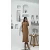 Shatti Kol Düğmeli Triko Elbise