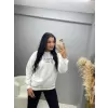 Evelin Miu Miu Serpme Taşlı Sweatshirt