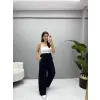 Fileto Cep Geniş Paça Pantolon