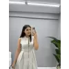 Flirty Fermuarlı Keten Elbise
