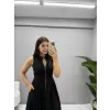 Flirty Fermuarlı Keten Elbise
