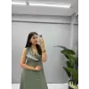 Yakası Biyeli Kruvaze Elbise