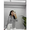 Yıldız Taşlı Çizgili Gömlek