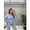 Bağlamalı Poplin Kumaş Gömlek