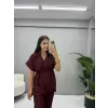 Deserae Bağlama Detaylı Yelek Pantolon Takım