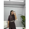Şerit Detaylı Etekli Modal Takım