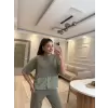 Çizgili Gömlek Garnili Modal Takım