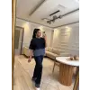 Çizgili Gömlek Garnili Modal Takım
