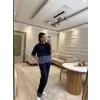Çizgili Gömlek Garnili Modal Takım