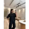 Çizgili Gömlek Garnili Modal Takım