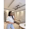 Twst Kol Nakış Detaylı T-Shirt