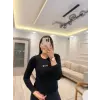 Miu Taş Detaylı Body Bluz