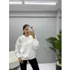 Omuz Ve Kol İşleme Detaylı Sweatshirt