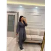 V Yaka Düğme Detaylı Modal Eşofman Takım