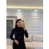 Kalp Düğmeli Büzgü Bantlı Bluz