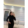 Kalp Düğmeli Büzgü Bantlı Bluz