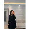 Kruvaze Gömlek Yaka Elbise