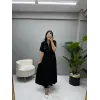 Glamorus Fermuarlı Keten Elbise