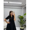 Glamorus Fermuarlı Keten Elbise