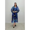 Berta Şifon Desenli Bel Lastikli Midi Elbise