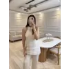 Asimetrik Bluz Pantolon Takım