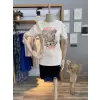 Bran Leopar Taşlı T-Shirt