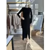 Daliax Sandy Toka Detaylı Kemerli Elbise