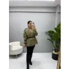 Deri Kemerli Kısa Trençkot