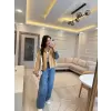 Kot Garnili Şeritli Tasarım Ceket