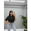 Miu Pano Yazılı Taş Detaylı T-Shirt
