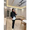 Modal Çizgili Gömlek Detaylı Takım